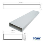 Pallet Of 100 x Kair System 204 Flat Channel 2 Metre Pipes