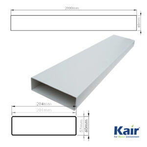 Pallet Of 100 x Kair System 204 Flat Channel 2 Metre Pipes