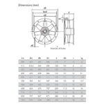 Short Cased Axial Fan ESC25014 - Vent Axia