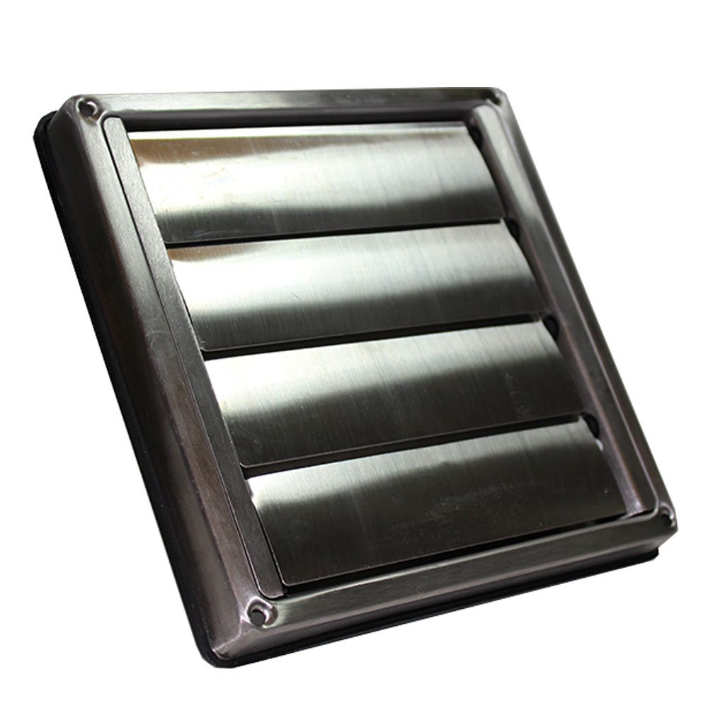Kair Wall Outlet – Gravity Grille Stainless Steel Ducting Vent - 125mm