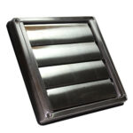 Kair Wall Outlet – Gravity Grille Stainless Steel Ducting Vent - 150mm