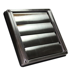 Kair Wall Outlet – Gravity Grille Stainless Steel Ducting Vent - 100mm