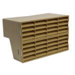 Kair Double Airbrick Adapter 204x60mm With Fitted Grilles - Beige