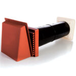 Rytons 125mm Baffled Cowled Aircore Louvre Passive Vent Set - Terracotta