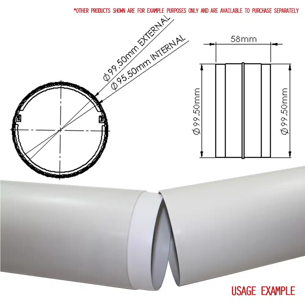 WeCooper Connector With Backdraught Shutter 100mm, Non Return 4-Inch - View #10