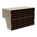 Kair Double Airbrick Adapter 204x60mm With Fitted Grilles - Brown