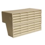 Kair Double Airbrick Adapter 204x60mm With Fitted Grilles - White