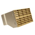 Kair Double Airbrick Adapter 220x90mm With Fitted Grilles - Beige