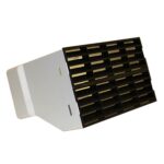 Kair Double Airbrick Adapter 220x90mm With Fitted Grilles - Black