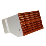 Kair Double Airbrick Adapter 220x90mm With Fitted Grilles - Terracotta