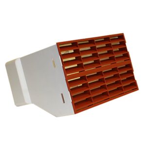 Kair Double Airbrick Adapter 220x90mm With Fitted Grilles - Terracotta