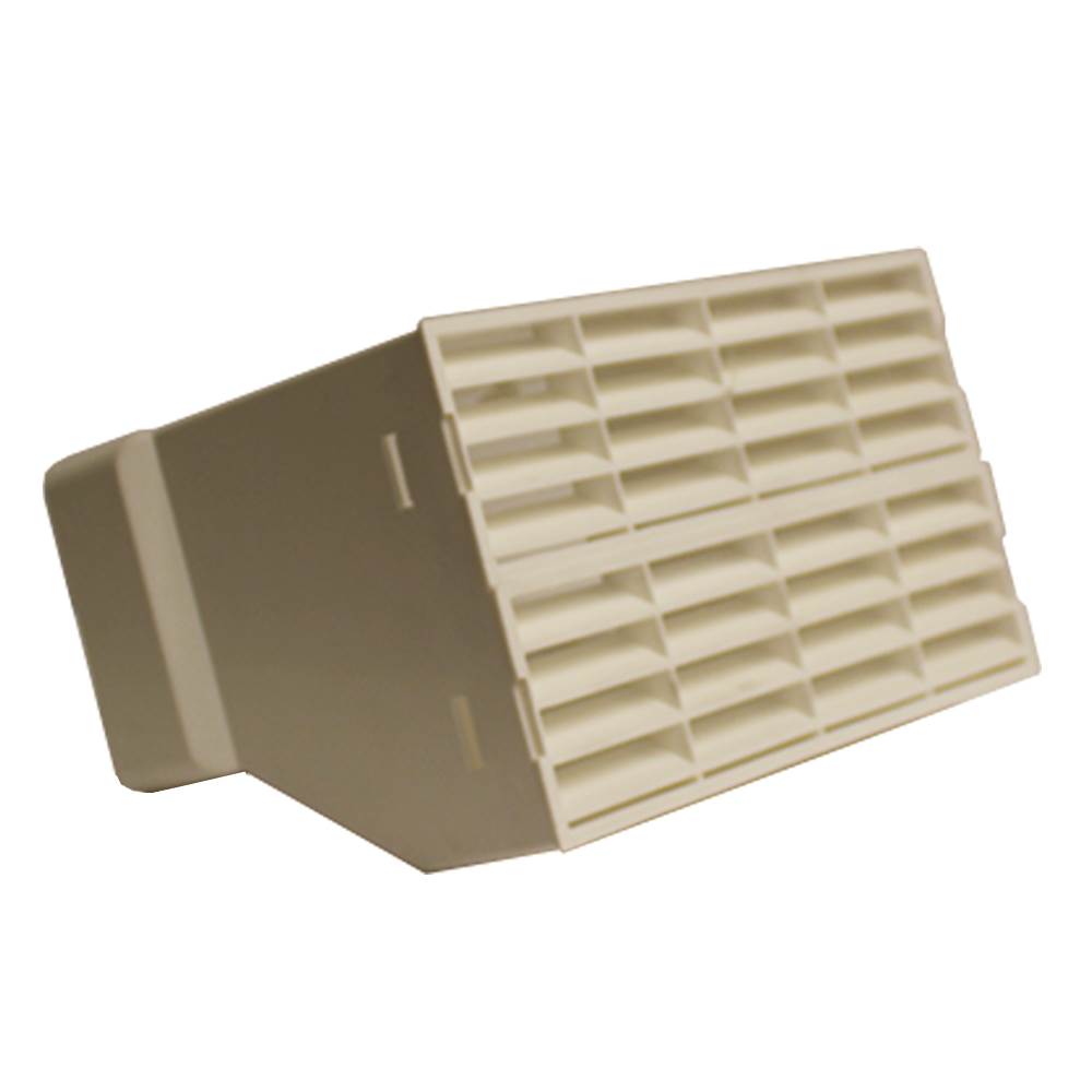 Kair Double Airbrick Adapter 220x90mm With Fitted Grilles - White