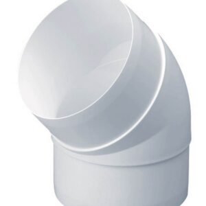 Domus Easipipe Rigid Duct 100mm 45  Horizontal Bend White