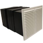 9X9 White Light Draft Telescopic Airliner Vent Set With Flush Louvre