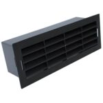 Kair Airbrick 204x60mm With Surround Rectangular Ducting - Black
