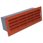 Kair Airbrick 204x60mm With Surround Rectangular Ducting - Terracotta