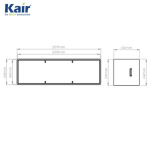 Kair Single Grey Airbrick Without Grille To Fit DUCVKC704 Or DUCVKC714