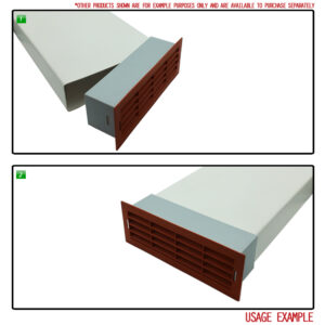 Kair Single Grey Airbrick Without Grille To Fit DUCVKC704 Or DUCVKC714