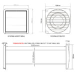 Airflow Aura-Eco 100HT - 100mm Slimline Adjustable Timer - Humidity Fan For use in toilets en-suites and bathrooms (9041349) Kit