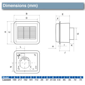 Airflow Loovent Timer Bathroom Fan (71766401)