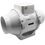 Aventa In-Line Mixed Flow Fan - 100mm, Timer