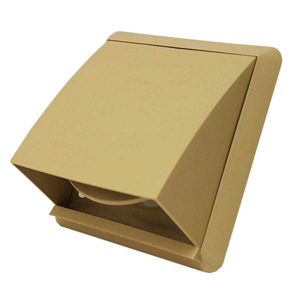 Kair Cowl Vent 110x54mm Rectangular Spigot With Backdraught Shutter - Beige