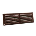 Rytons Louvre Ventilation Grille With Flyscreen - Brown, 9X3