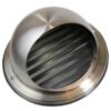 Kair Bull-Nose External Vent Stainless Steel Grille with Drip Deflector - 100mm, With Louvres