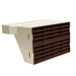 Kair Double Airbrick Adapter 234x29mm With Fitted Grilles - Brown