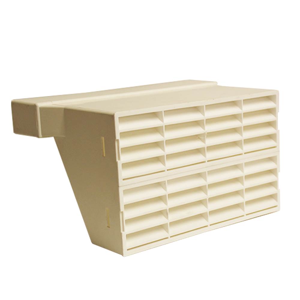 Kair Double Airbrick Adapter 234x29mm With Fitted Grilles - White
