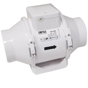 Domus Vitalis High Performance Mixed Flow In-Line Shower Fan - 100mm, Standard