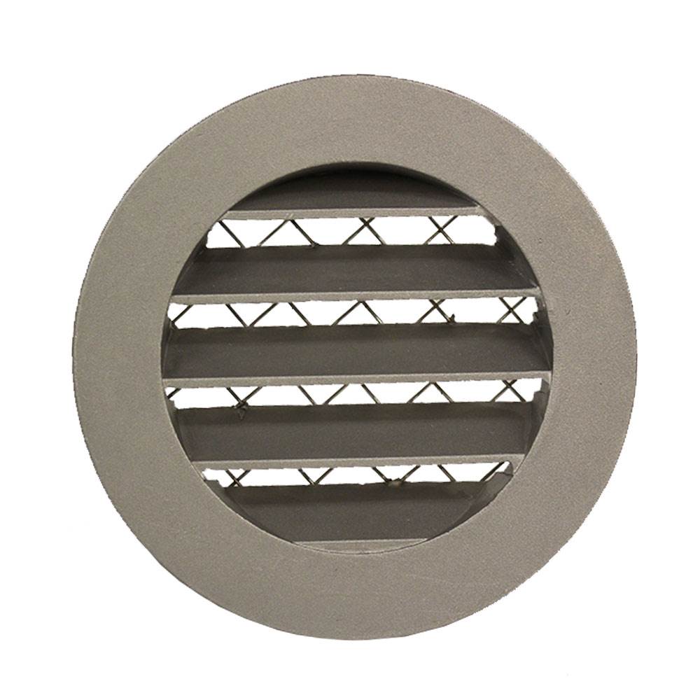 Circular Weather Louvre Vent Cover With Mesh - 125mm