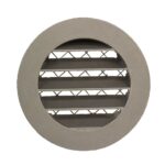 Circular Weather Louvre Vent Cover With Mesh - 100mm