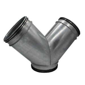 Galvanised Twin Bend 45 Degrees - 150mm, Rubber Seal