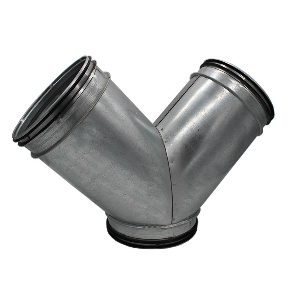 Galvanised Twin Bend 45 Degrees - 150mm, Rubber Seal