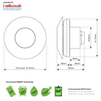 Greenwood Unity CV3 Low Energy Continuous Extract Fan
