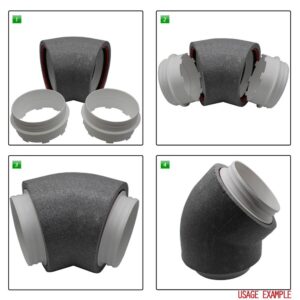 Kair Self-Seal Thermal Ducting - 125mm - 45 Degree Bends - Box of 6