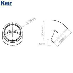 Kair Self-Seal Thermal Ducting - 160mm - 45 Degree Bends - Box of 6