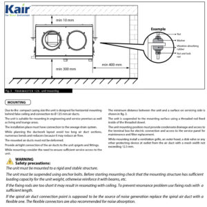Kair Trakmaster 125 Slimline Heat Recovery Ventilation Unit