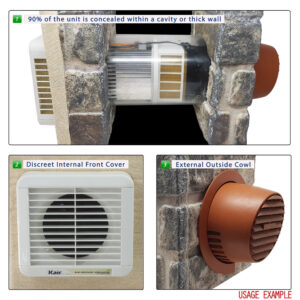 NEW STOCK EXPECTED W/C 28/05/2024 - Kair Heat Recovery Extractor Fan - 12VAC SELV - Humidistat