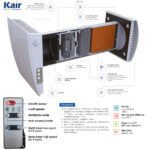 Kair Mini Single Room Heat Recovery Ventilator – White Outer Grille - (min 120mm hole diameter)