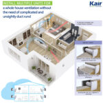 Kair Mini Single Room Heat Recovery Ventilator – White Outer Grille - (min 120mm hole diameter)