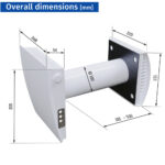 Kair Mini Single Room Heat Recovery Ventilator – White Outer Grille - (min 120mm hole diameter)