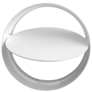 Kair Round Pipe Connector with Backdraught Shutter – Non-Return Damper Flap - 100mm