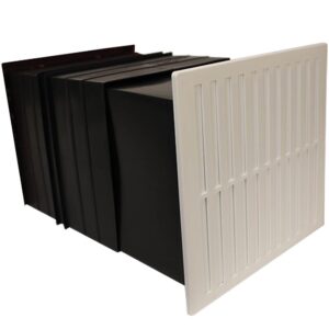 9X9 White Light Draft Airliner Passive Vent Set With Hit And Miss Grille