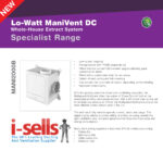 Manrose I2000 Centralised MEV Unit Fan - Dc