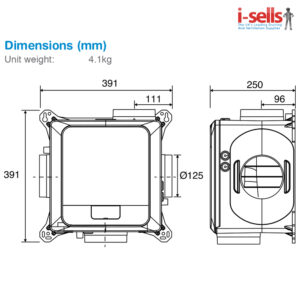 Manrose I2000 Centralised MEV Unit Fan - Dc
