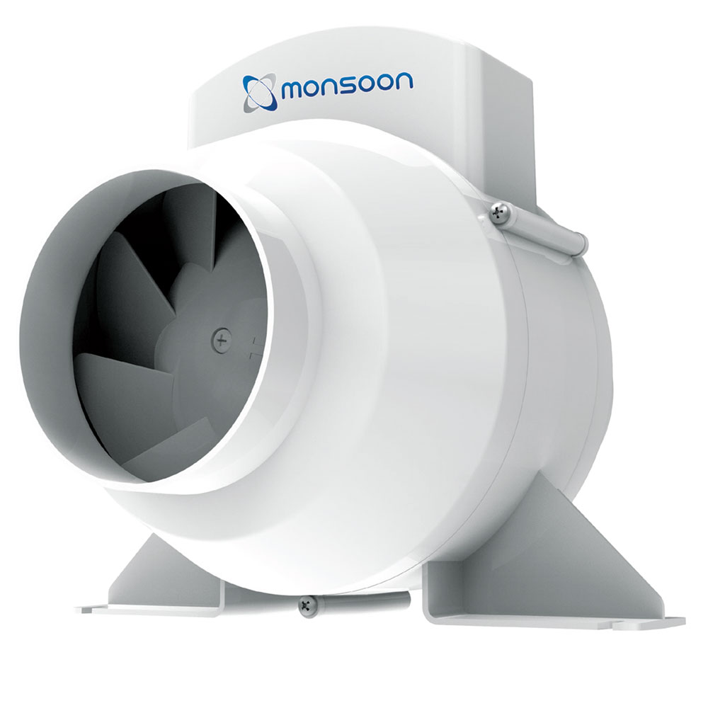 Monsoon Timer In-line Fan - 100mm
