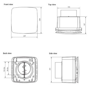 Nuaire Cyfan Bathroom - Kitchen Extractor Fan