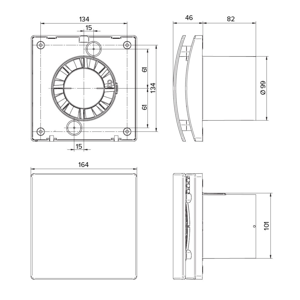 Nuaire iSense Plus Continuous Running 100mm dMEV Extractor Fan